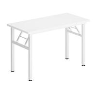 JHAISMAO Pliage Bureau D'ordinateur, Pliable Bureau D'étude Table De Travail D'écriture Poste De Travail Décent Et Stable Bureau à Domicile Bureau Tableau pour Petit Espace(Size:120x60x75cm,Color:A)