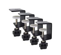 Jhanw Lot de 4 pinces en C robustes et pinces de bureau | Pinces à mâchoires larges en métal pour le travail du bois, pinces d'étagère réglables pour extension de bureau/travail sur panneaux (outil de