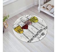 JHAOUNUK Tapis de Bain Antiderapant en Microfibre Douce,Tapis de Salle de Bain Lavable en Machine,Affiche de vin avec Quatre Types Principaux de Lettrage Blanc Rouge Rose Desser,60x60cm