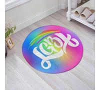 JHAOUNUK Tapis de Bain Antiderapant en Microfibre Douce,Tapis de Salle de Bain Lavable en Machine,Affiche conceptuelle de Lettrage Gay LGBT sur la literie Rainbow H Colorf,60x60cm