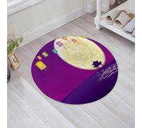 JHAOUNUK Tapis de Bain Antiderapant en Microfibre Douce,Tapis de Salle de Bain Lavable en Machine,Affiche de Carte de vœux de mi-Automne avec Typographie de lanternes de Pleine,60x60cm