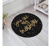 JHAOUNUK Tapis de Bain Antiderapant en Microfibre Douce,Tapis de Salle de Bain Lavable en Machine,Affiche décorative Romantique avec Lettrage Manuscrit. Calligraphie à l'encre m,60x60cm