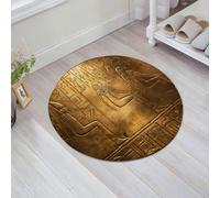 JHAOUNUK Tapis de Bain Antiderapant en Microfibre Douce,Tapis de Salle de Bain Lavable en Machine,Bas-Relief de Ramsès II et Seth dans Le Grand Temple d'Abou Simbel,60x60cm