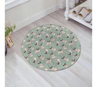 JHAOUNUK Tapis de Bain Antiderapant en Microfibre Douce,Tapis de Salle de Bain Lavable en Machine,Carlin, Chiens avec différents états Assis, Debout, étirés,60x60cm