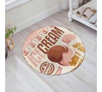 JHAOUNUK Tapis de Bain Antiderapant en Microfibre Douce,Tapis de Salle de Bain Lavable en Machine,Concept de Conception d'enseigne en étain pour crème glacée rétro. Affiche Prom,60x60cm