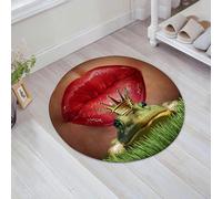 JHAOUNUK Tapis de Bain Antiderapant en Microfibre Douce,Tapis de Salle de Bain Lavable en Machine,Concept de Love Match et de Recherche du Prince Charmant ou de M. Right, comme,60x60cm