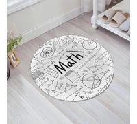 JHAOUNUK Tapis de Bain Antiderapant en Microfibre Douce,Tapis de Salle de Bain Lavable en Machine,Décoration de Classe de mathématiques, Texte et icônes de mathématiques manuscr,60x60cm