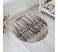JHAOUNUK Tapis de Bain Antiderapant en Microfibre Douce,Tapis de Salle de Bain Lavable en Machine,Entrée Rustique rétro avec Cadenas sur Le Portail en Bois abandonné de Rough Oa,60x60cm