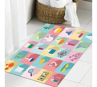 JHAOUNUK Tapis de Bain Antiderapant en Microfibre Douce,Tapis de Salle de Bain Lavable en Machine,Ensemble d'icônes de Sciences Chimiques. Ensemble Plat d'icônes de Sciences chi,60x90cm