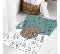 JHAOUNUK Tapis de Bain Antiderapant en Microfibre Douce,Tapis de Salle de Bain Lavable en Machine,Idée créative du Cerveau. Concept vectoriel. Fonctions du Cerveau Gauche et DRO,60x90cm