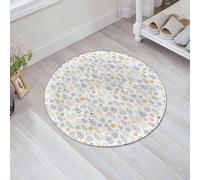 JHAOUNUK Tapis de Bain Antiderapant en Microfibre Douce,Tapis de Salle de Bain Lavable en Machine,Impression d'art Contemporain Moderne, Nature, forêt Sauvage, Feuilles, Fleurs,60x60cm