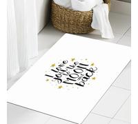 JHAOUNUK Tapis de Bain Antiderapant en Microfibre Douce,Tapis de Salle de Bain Lavable en Machine,Je t'aime jusqu'à la Lune et Retour - Citation d'amour inspirante vectorielle.,60x90cm