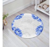 JHAOUNUK Tapis de Bain Antiderapant en Microfibre Douce,Tapis de Salle de Bain Lavable en Machine,La Douce Fleur Bleue Douce pour l'amour, Un arrière-Plan de rêve Romantique, Un,60x60cm