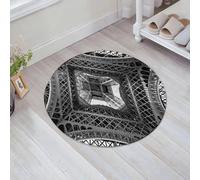 JHAOUNUK Tapis de Bain Antiderapant en Microfibre Douce,Tapis de Salle de Bain Lavable en Machine,La Tour Eiffel Vue d'en Bas Paris France,60x60cm