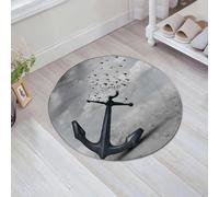 JHAOUNUK Tapis de Bain Antiderapant en Microfibre Douce,Tapis de Salle de Bain Lavable en Machine,Le Concept de psychologie du lâcher Prise est celui d'une Ancre Lourde se Trans,60x60cm