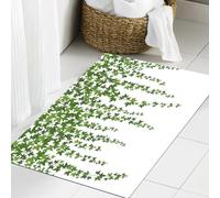 JHAOUNUK Tapis de Bain Antiderapant en Microfibre Douce,Tapis de Salle de Bain Lavable en Machine,Lierre Vert. Plante grimpante Murale Suspendue au-Dessus. Décoration de Jardin,60x90cm