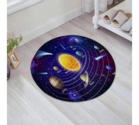 JHAOUNUK Tapis de Bain Antiderapant en Microfibre Douce,Tapis de Salle de Bain Lavable en Machine,Mercure, Vénus et la Terre, Mars, Jupiter, Saturne et Uranus ou Neptune tournen,60x60cm