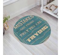 JHAOUNUK Tapis de Bain Antiderapant en Microfibre Douce,Tapis de Salle de Bain Lavable en Machine,Motif, Conception d'affiche Vintage avec Citation inspirante et Look Sage et VI,60x60cm