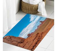 JHAOUNUK Tapis de Bain Antiderapant en Microfibre Douce,Tapis de Salle de Bain Lavable en Machine,Panorama de Monument Valley Depuis Artist Point au Coucher du Soleil,60x90cm