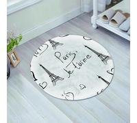 JHAOUNUK Tapis de Bain Antiderapant en Microfibre Douce,Tapis de Salle de Bain Lavable en Machine,Paris, Capitale Mondiale de l'amour Main française européenne,60x60cm
