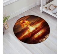 JHAOUNUK Tapis de Bain Antiderapant en Microfibre Douce,Tapis de Salle de Bain Lavable en Machine,Puissante Explosion d'une Bombe nucléaire dans l'océan. Guerre nucléaire. Une h,60x60cm
