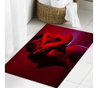 JHAOUNUK Tapis de Bain Antiderapant en Microfibre Douce,Tapis de Salle de Bain Lavable en Machine,Studio de Couple. Couple Amoureux. Histoire d'amour. Contexte.,60x90cm