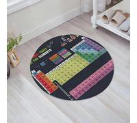 JHAOUNUK Tapis de Bain Antiderapant en Microfibre Douce,Tapis de Salle de Bain Lavable en Machine,Tableau périodique des éléments, Ensemble d'icônes vectorielles en Couleur sur,60x60cm