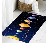 JHAOUNUK Tapis de Bain Antiderapant en Microfibre Douce,Tapis de Salle de Bain Lavable en Machine,Vénus Orbite Étoile Système Solaire Galaxie Univers Mars Comète Planète Réalist,50x80cm
