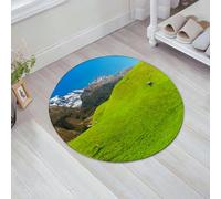 JHAOUNUK Tapis de salle de bain à séchage rapide, tapis de sol absorbant pour la maison, fond antidérapant en caoutchouc, facile à nettoyer, tapis de douche de salle de bain, nature, collines