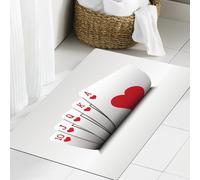 JHAOUNUK Tapis de salle de bain à séchage rapide, tapis de sol absorbant pour la maison, fond antidérapant en caoutchouc, facile à nettoyer, tapis de douche de salle de bain, jeu de cartes royales de
