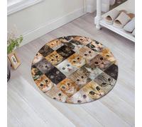 JHAOUNUK Tapis de salle de bain à séchage rapide, tapis de sol absorbant pour la maison, fond antidérapant en caoutchouc, facile à nettoyer, tapis de douche de salle de bain, portraits de petits
