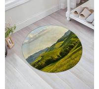 JHAOUNUK Tapis de salle de bain à séchage rapide, tapis de sol absorbant pour la maison, fond antidérapant en caoutchouc, facile à nettoyer, tapis de douche de salle de bain, collines toscanes, 61 x