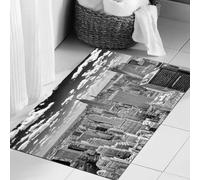 JHAOUNUK Tapis de salle de bain à séchage rapide, tapis de sol absorbant pour la maison, fond en caoutchouc antidérapant, facile à nettoyer, tapis de douche de salle de bain, New York, NYC over