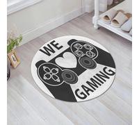 JHAOUNUK Tapis de salle de bain doux 60 x 60 cm, icône de jeu vidéo. Nous aimons les jeux. icône de console de jeu. Design, antidérapant et lavable, tapis de bain moelleux, absorbant, tapis de bain