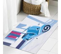 JHAOUNUK Tapis de salle de bain doux, 60 x 90 cm, voiture à batterie, au soleil de l'après-midi, antidérapant, lavable, tapis de bain moelleux absorbant