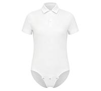 Jhaoyu Combinaison Adaptable Manches Courtes Anti Décrochage Pour Garçons Blanc 15-16 ans