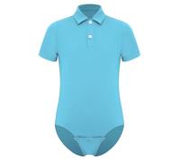 Jhaoyu Combinaison Adaptable Manches Courtes Anti Décrochage Pour Garçons Bleu 11-12 ans