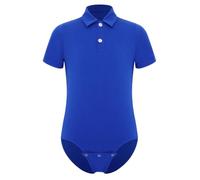 Jhaoyu Combinaison Adaptable Manches Courtes Anti Décrochage Pour Garçons Bleu royal 11-12 ans