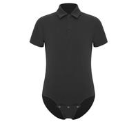Jhaoyu Combinaison Adaptable Manches Courtes Anti Décrochage Pour Garçons Noir 5-6 ans