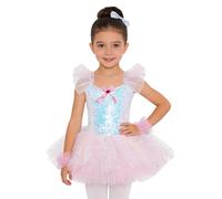 Jhaoyu Enfants Robe De Ballet Danse Fille Tutu Ballet pour Filles Robe De Danse pour Filles avec Paillettes avec Paillettes Party Rose 13-14 Ans