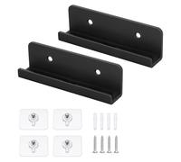 Jhaqto 2 Pièces Support Tablette Mural, Support Mural Universel Tablette Compatible iPad, iPhone, Surface, Xiaomi, Lenovo, avec Port de Charge, Installation Facile avec Ruban Adhésif ou Vis, Robuste