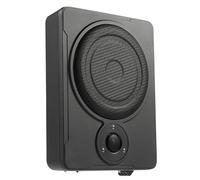 JHAUAI Caisson de basses actif pour voiture 12 V, plat, avec amplificateur | Bassbox sous siège 7,5 cm - Haut-parleur numérique renforcé - Aluminium - Entrée RCA High Low Level - Système audio de