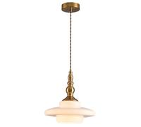 JHBHQKX Lustre en verre nordique en laiton chez l'habitant Bar allée porche Restaurant café lumière simple tête feuille de lotus pendentif lumière E27