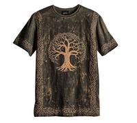 JHBTFQ T-Shirt Viking pour Homme Imprimé 3D Lin d'été Manches Courtes Yggdrasil/Arbre de Vie Tops Femme Cadeau Nordique,Yggdrasil 03,3XL