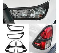 JHCHAN Couvercle de phare et couvercle de feu arrière pour Toyota Hilux 2021-2024 modèle de base Invincible Revo Rocco (jeu de phares arrière)
