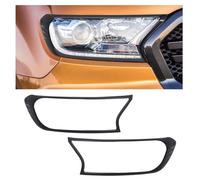 JHCHAN Couvercle de phare pour Ford Ranger Wildtrak Raptor Accessoires | PX MK2 MK3 XL XLT Limited Tremor Platinum protecteur de lampe arrière avant (2015-2022 Cache phare)