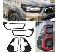 JHCHAN Couvre-phare et couvre-feu arrière pour Toyota Hilux 2021-2025 Modèle Deluxe Invincible x Hilux GR Sport ABS Contour lumineux