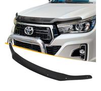 JHCHAN Déflecteur de capot anti-insectes pour Toyota Hilux 2015-2020 MK7 Hilux AN110 AN120 AN130 Protection de capot foncé