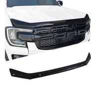 JHCHAN Déflecteur de capot, protection contre les insectes et les pierres pour Ford Ranger Wildtrak T9 2023-2024-2025 Limited Platinum XL XLT Tremor Protection de capot Accessoires Noir