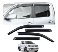 JHCHAN Déflecteurs d'air Déflecteurs de Vent pour Volkswagen VW Amarok 2009-2022, Double Cabine V6 Aventura Trendline Startline Highline Tinted Collage Déflecteurs de Pluie